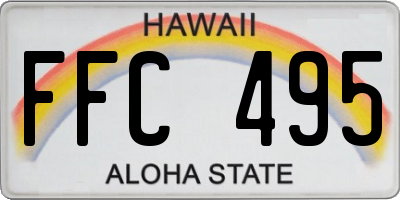HI license plate FFC495
