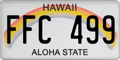 HI license plate FFC499