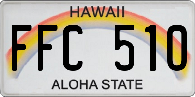 HI license plate FFC510