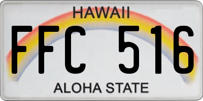 HI license plate FFC516