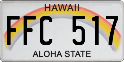HI license plate FFC517