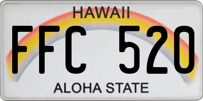 HI license plate FFC520