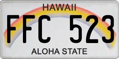 HI license plate FFC523