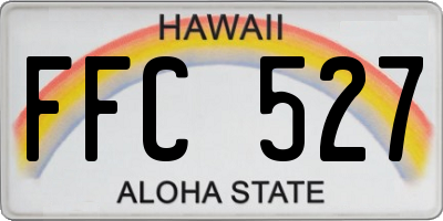 HI license plate FFC527