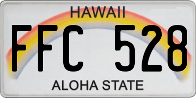 HI license plate FFC528