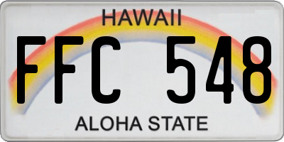 HI license plate FFC548