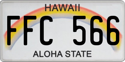 HI license plate FFC566