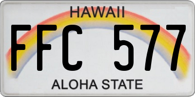 HI license plate FFC577