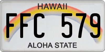 HI license plate FFC579