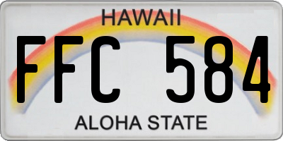 HI license plate FFC584