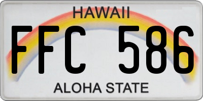 HI license plate FFC586