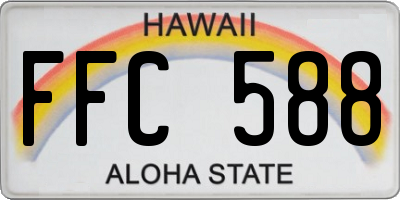 HI license plate FFC588