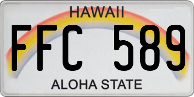 HI license plate FFC589