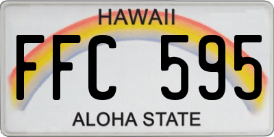 HI license plate FFC595