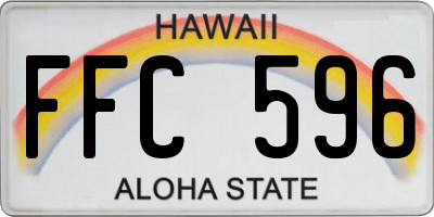 HI license plate FFC596