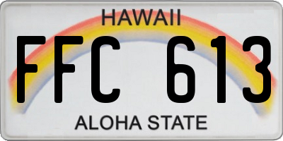 HI license plate FFC613