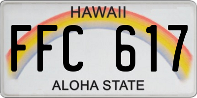 HI license plate FFC617