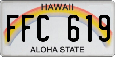 HI license plate FFC619
