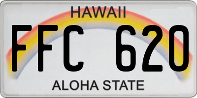 HI license plate FFC620