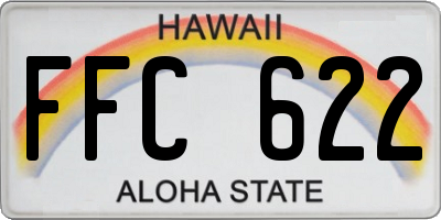 HI license plate FFC622