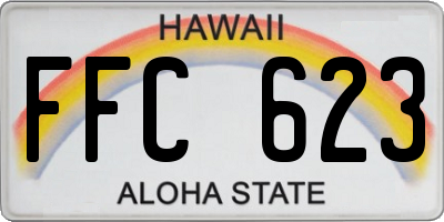 HI license plate FFC623