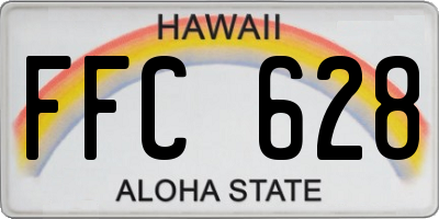 HI license plate FFC628