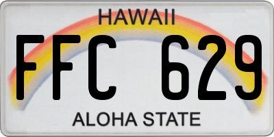 HI license plate FFC629