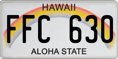 HI license plate FFC630