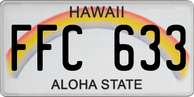 HI license plate FFC633