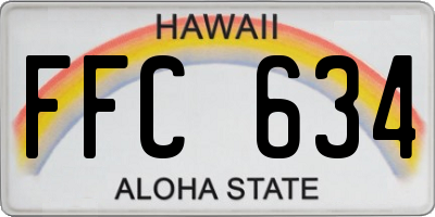 HI license plate FFC634