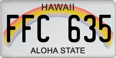 HI license plate FFC635