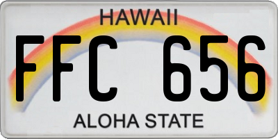HI license plate FFC656