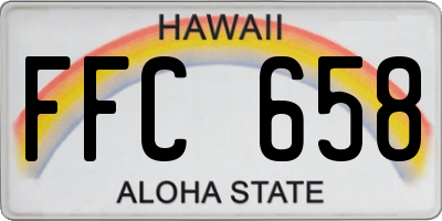 HI license plate FFC658