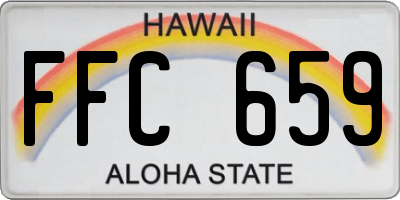 HI license plate FFC659