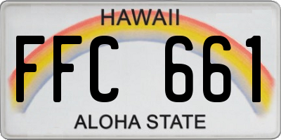 HI license plate FFC661