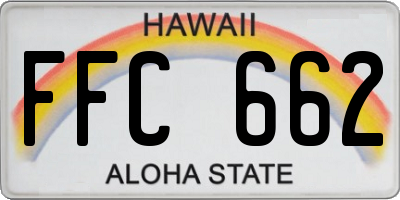 HI license plate FFC662