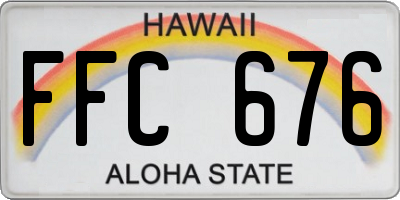 HI license plate FFC676