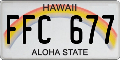 HI license plate FFC677