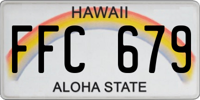 HI license plate FFC679