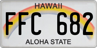 HI license plate FFC682