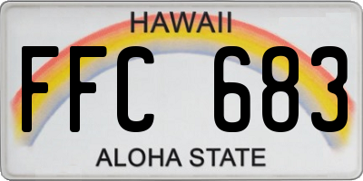 HI license plate FFC683