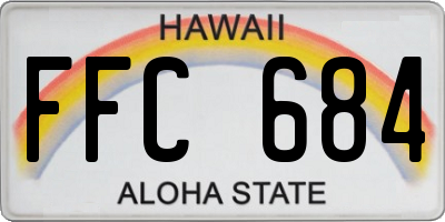 HI license plate FFC684