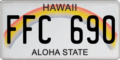HI license plate FFC690