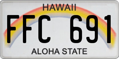 HI license plate FFC691