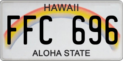 HI license plate FFC696