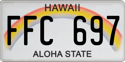 HI license plate FFC697
