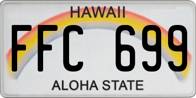 HI license plate FFC699
