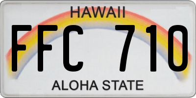 HI license plate FFC710