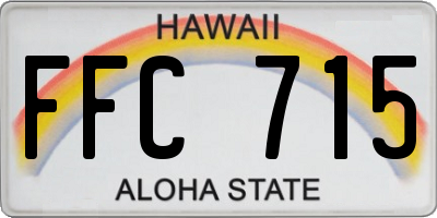 HI license plate FFC715