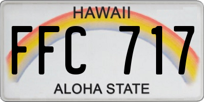 HI license plate FFC717